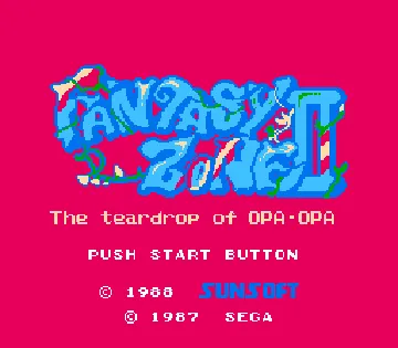 Fantasy Zone II - Opa-Opa no Namida (Japan) screen shot title